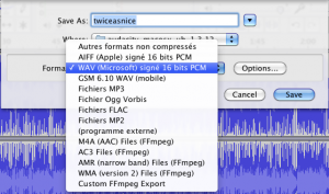 Audacity - export Audacity - export