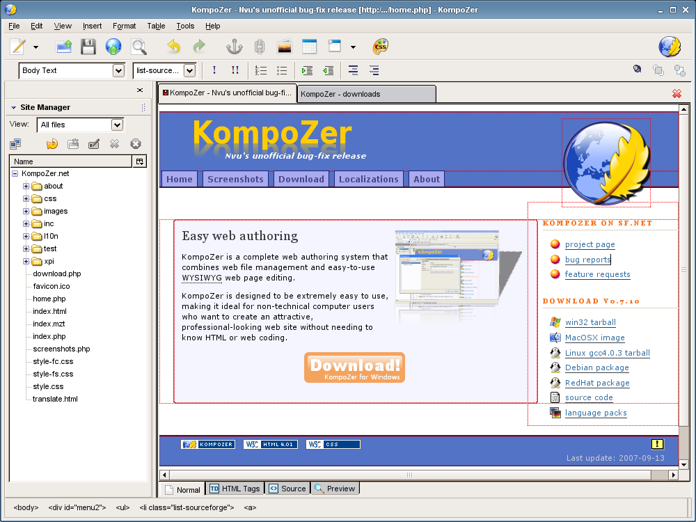 editeur html wysiwyg mac gratuit