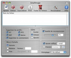 SmallImage - redimensionner jpeg Mac