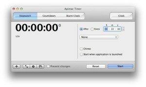 chronomètre, compte à rebours Mac